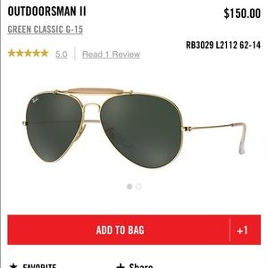Ray-ban aviators, classic green