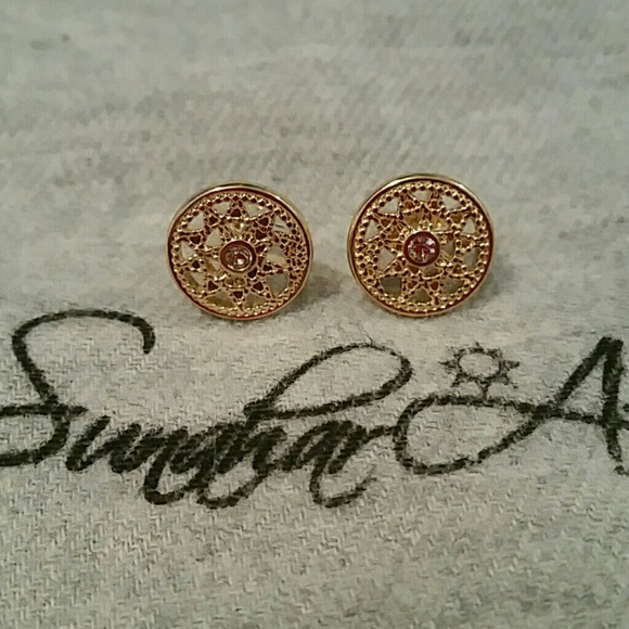 🌻Last pair🌻 "RA" ear jacket 16KT gold+rose - Picture 2 of 4