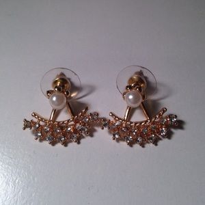 Gold and Pearl Earrings 3 pieces