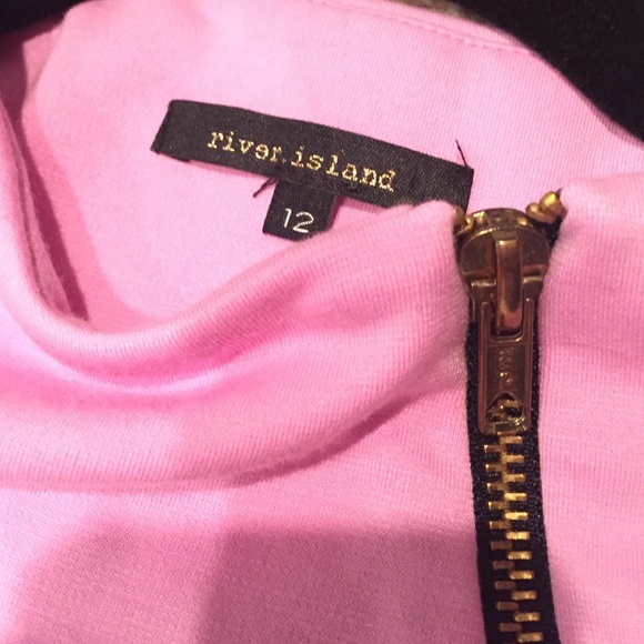 River island pink zipper dress - Picture 4 of 4