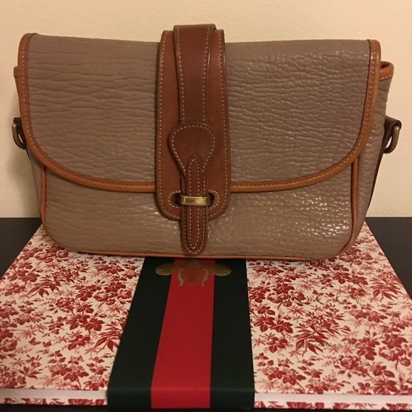 Vintage Dooney & Bourke Brown Crossbody Clutch