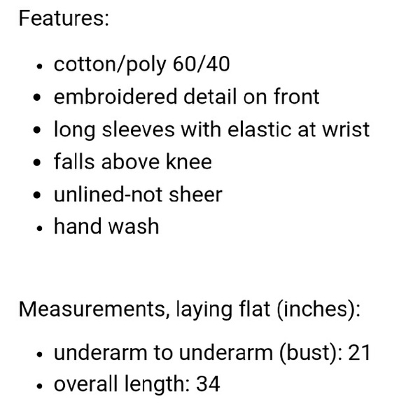 Bella embroidered tunic dress size L - Picture 4 of 4