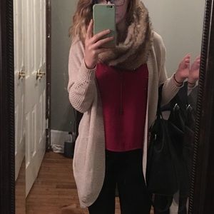 Beige AE cocoon cardigan