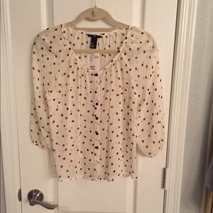 H&M polka dot blouse.