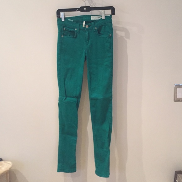 Rag & Bone turquoise green skinny jean size 25