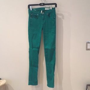 Rag & Bone turquoise green skinny jean size 25