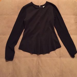 Silence + Noise black peplum top