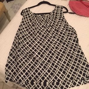 Black & White Silk Blouse