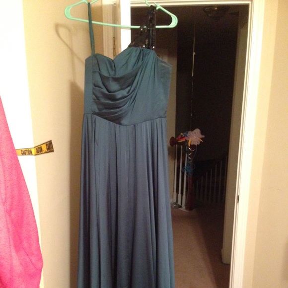 Emerald floor length dress