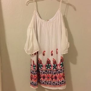 Gianni Bini white linen dress