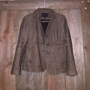 Button-Up Tweed Coat