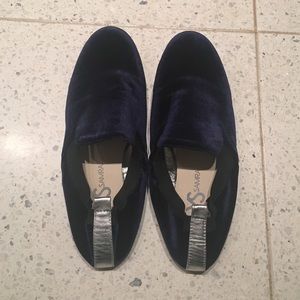 Yosi Samra velvet slip ons