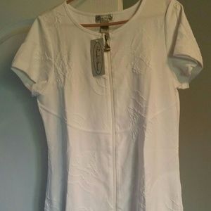 White swim suit coverup