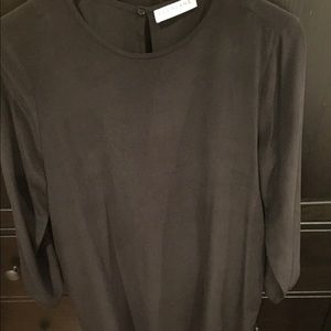 100% silk black dress.