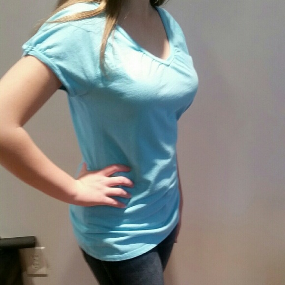 Light aqua blue t shirt