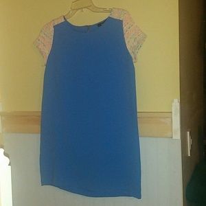 Shift Dress with contrast sleeves