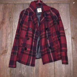 Plaid Pea Coat