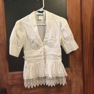 Laced white button up- Marciano