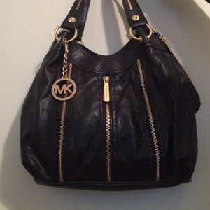 Michael Kors black leather purse