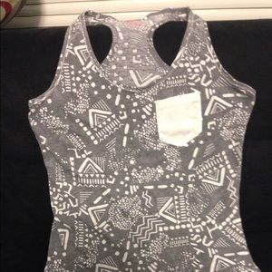 Pacsun Grey Aztec Tank Top