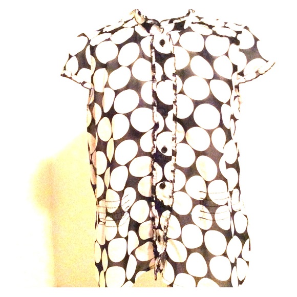 Black and White Blouse