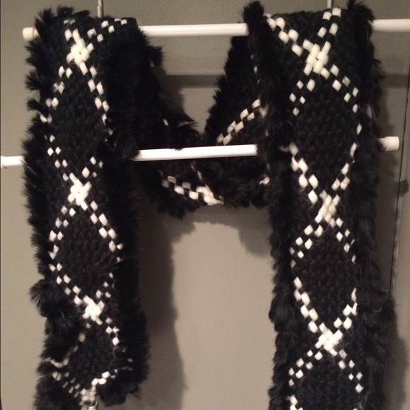 Dressy Eye catching faux fur woven scarf