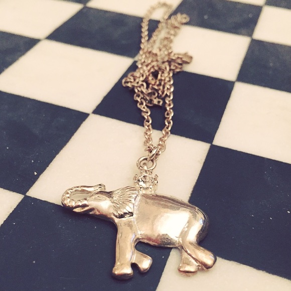 Forever 21 Jewel Elephant Chain Necklace