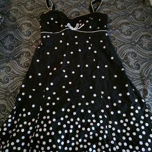 Dressbarn Black and White Polka Dot Dress