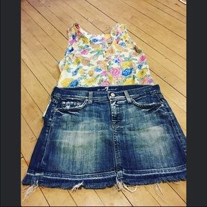 7 For All Mankind Denim Skirt