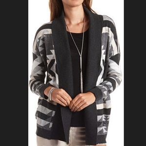 Grey Aztec Cardigan