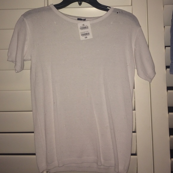 Distressed white tshirt