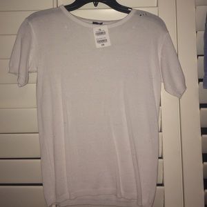 Distressed white tshirt