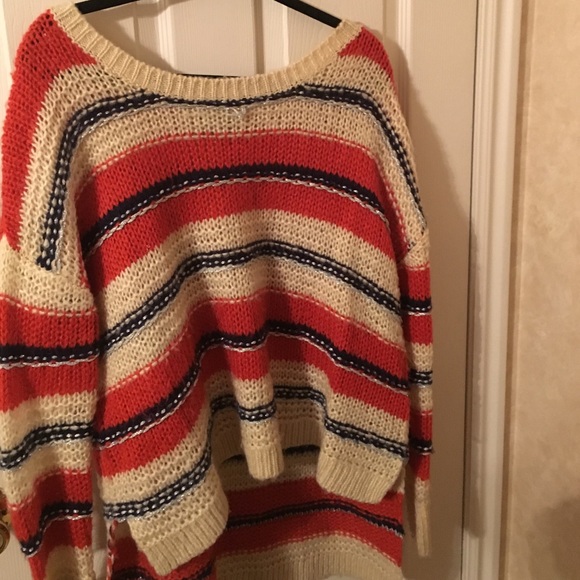 High-low winter sweater