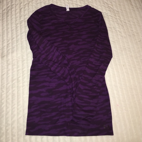 Long sleeve cotton purple shirt from Under Armour