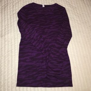 Long sleeve cotton purple shirt from Under Armour