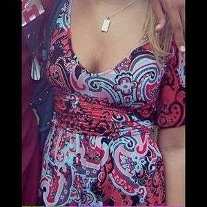 Boho bright flow dress XOXO