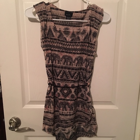 Tan and black elephant shirt