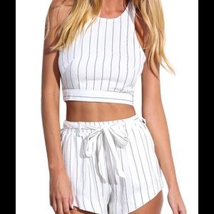 Two piece stripe outfit