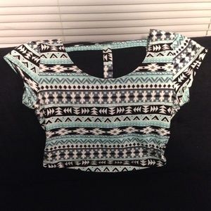 Real Aztec Charlotte Russe Crop Top