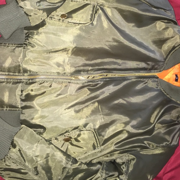 Dark Green Fashion Bomber Jacket