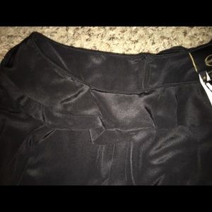 Black silk shirt ruffle