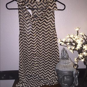 See through collared shirt