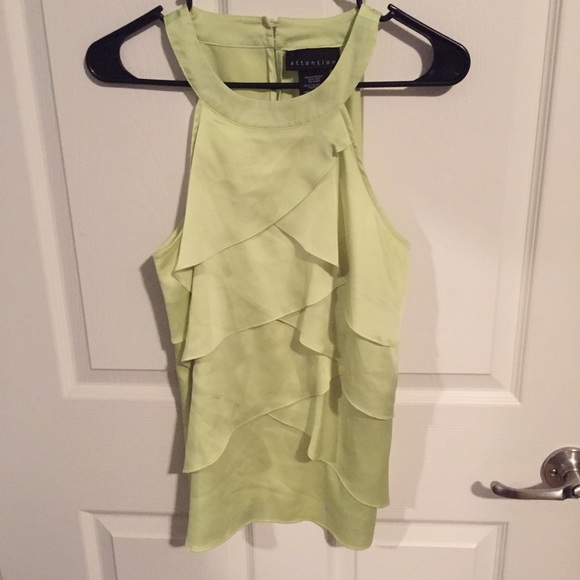 Yellow Ruffled tank top.