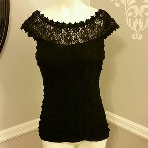 Black lace shirt
