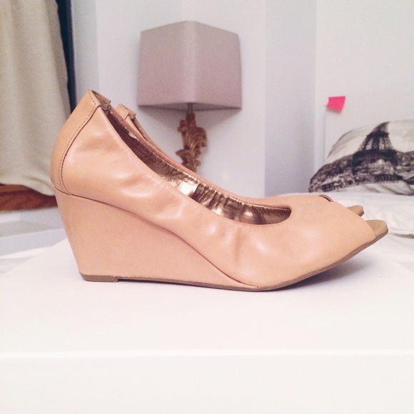 BCBGeneration Peep Toe Wedge Heels