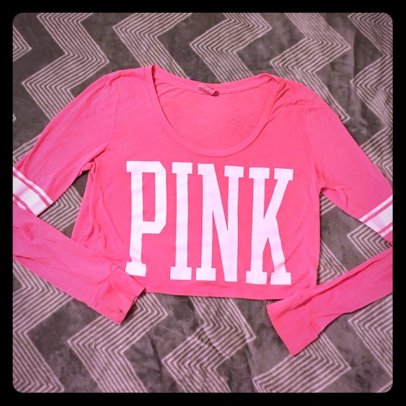 Vs PINK long sleeve crop size M