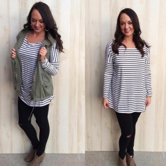 🌿LAST ONE🌿Restocked✨Striped Piko - Picture 2 of 3