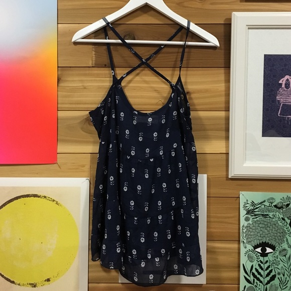 *SOLD* Abercrombie & Fitch Sheer Floral Tank - Picture 1 of 3