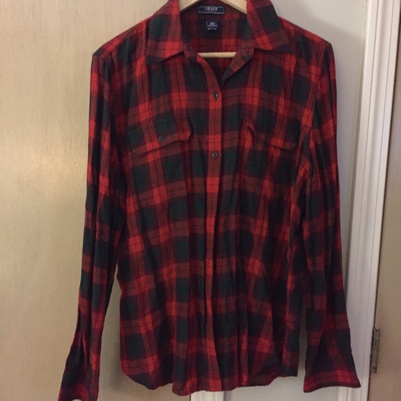 Plaid button down shirt