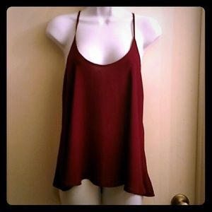 NWOT DARK WINE RED TANK